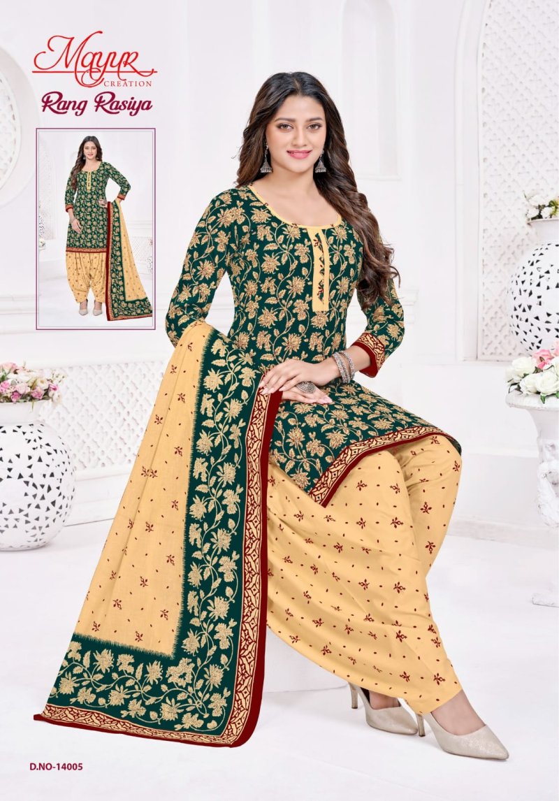 Rang Rasiya Vol 14 By Mayur Printed Cotton Dress Material 